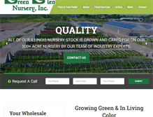 Tablet Screenshot of greenglennurseryinc.com